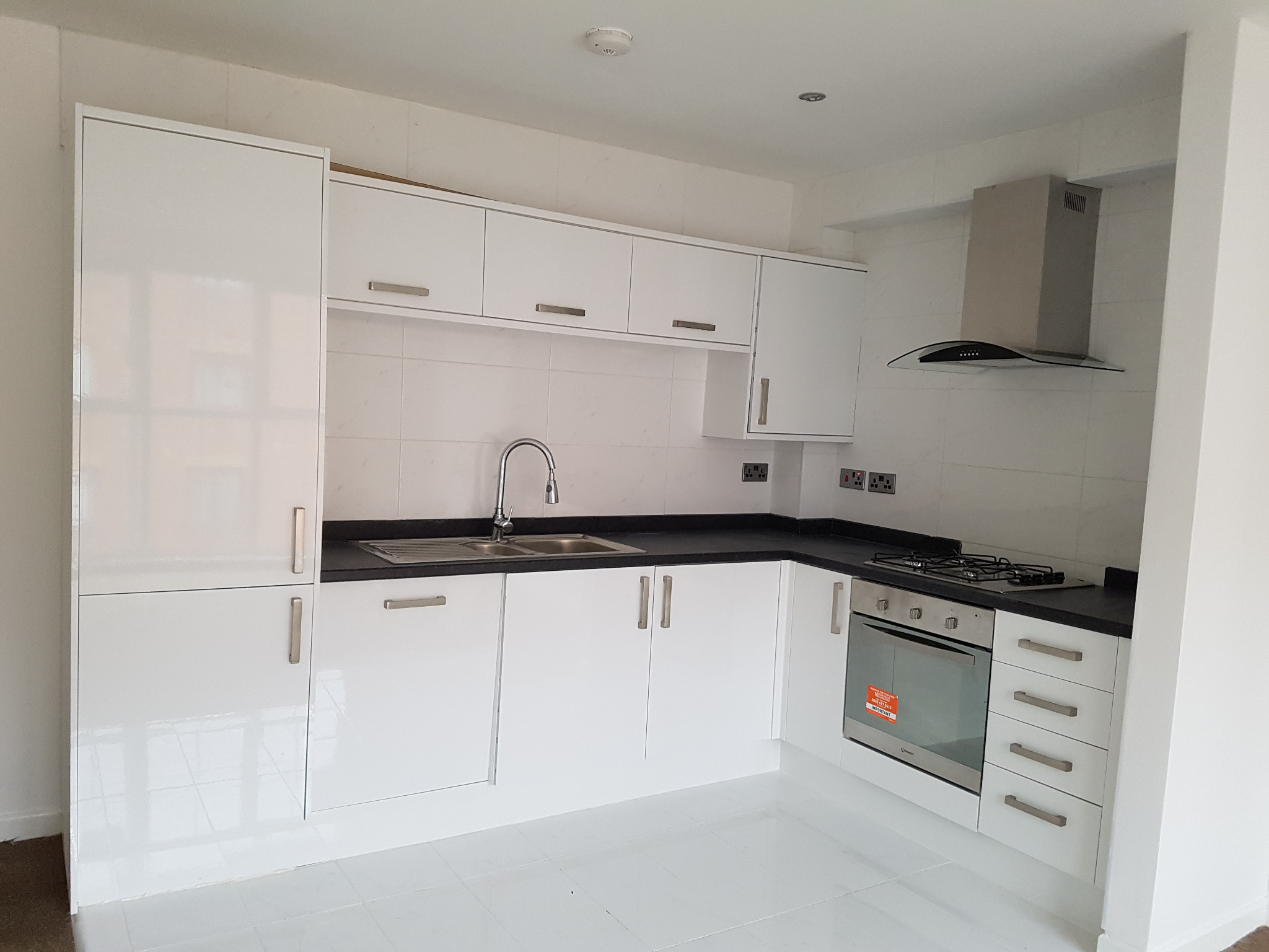 Completed apartment kitchen at Loughborough